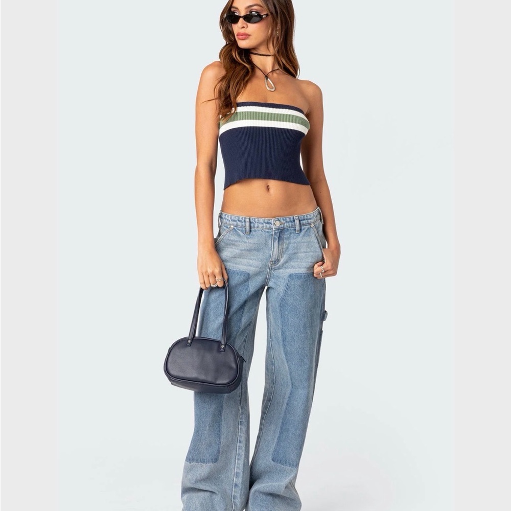Edikted Light Blue Flare Jeans